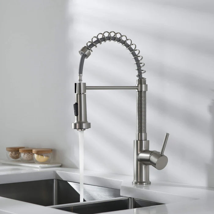Casa Fixtures - Kitchen Faucet - Genova Commercial Style Single Handle Pull Down Kitchen Sink Faucet (CKF-2003)