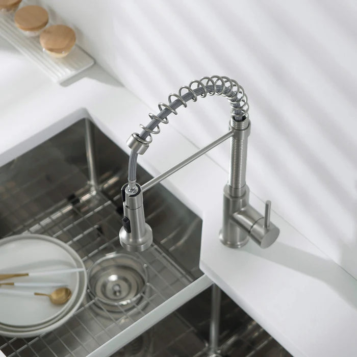 Casa Fixtures - Kitchen Faucet - Genova Commercial Style Single Handle Pull Down Kitchen Sink Faucet (CKF-2003)