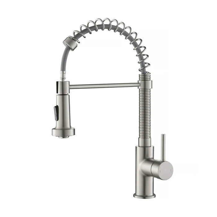 Casa Fixtures - Kitchen Faucet - Genova Commercial Style Single Handle Pull Down Kitchen Sink Faucet (CKF-2003)