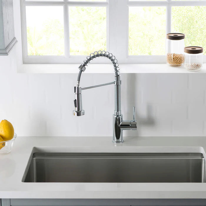 Casa Fixtures - Kitchen Faucet - Genova Commercial Style Single Handle Pull Down Kitchen Sink Faucet (CKF-2003)