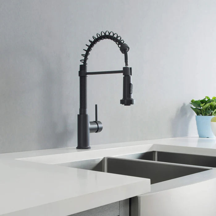 Casa Fixtures - Kitchen Faucet - Genova Commercial Style Single Handle Pull Down Kitchen Sink Faucet (CKF-2003)
