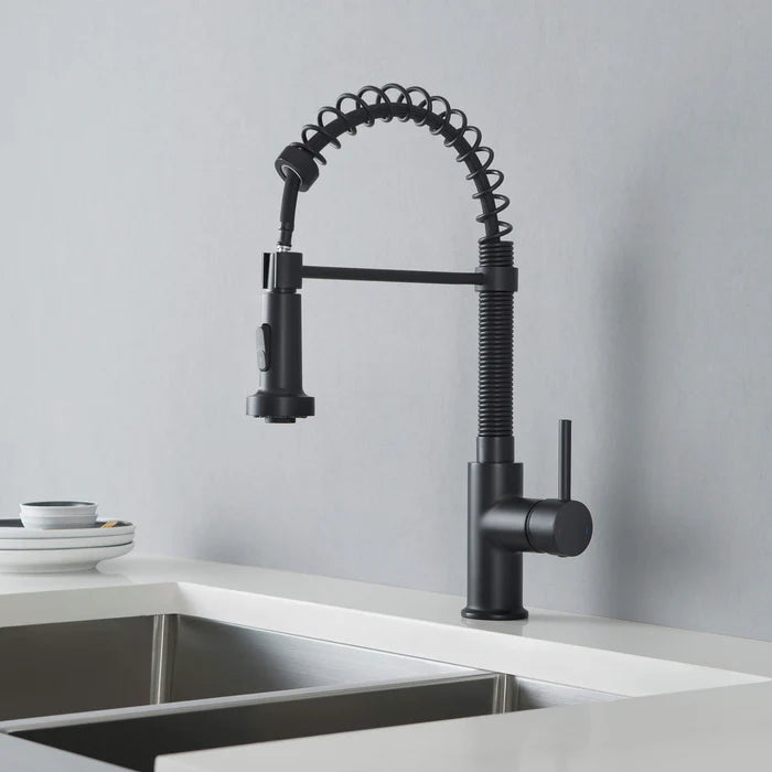Casa Fixtures - Kitchen Faucet - Genova Commercial Style Single Handle Pull Down Kitchen Sink Faucet (CKF-2003)