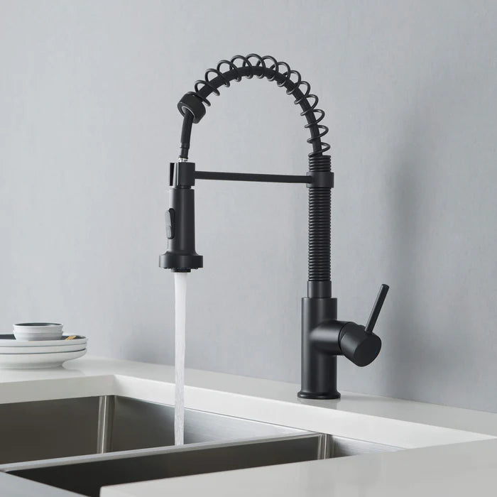 Casa Fixtures - Kitchen Faucet - Genova Commercial Style Single Handle Pull Down Kitchen Sink Faucet (CKF-2003)