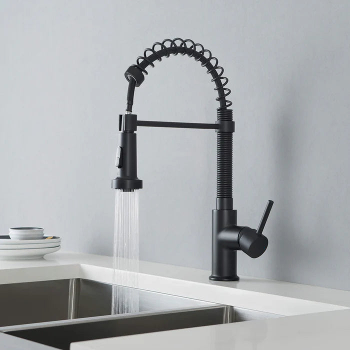 Casa Fixtures - Kitchen Faucet - Genova Commercial Style Single Handle Pull Down Kitchen Sink Faucet (CKF-2003)
