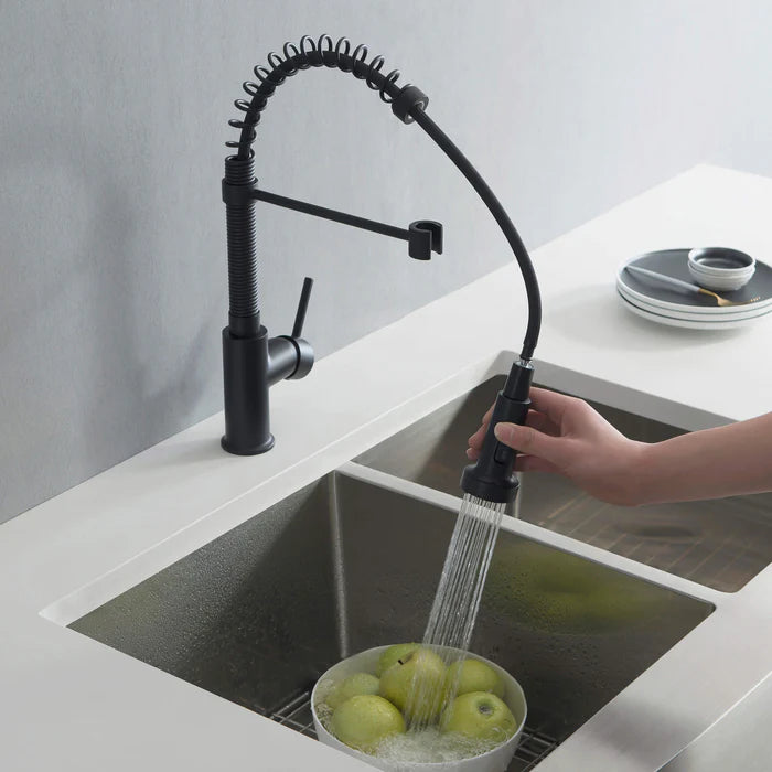 Casa Fixtures - Kitchen Faucet - Genova Commercial Style Single Handle Pull Down Kitchen Sink Faucet (CKF-2003)