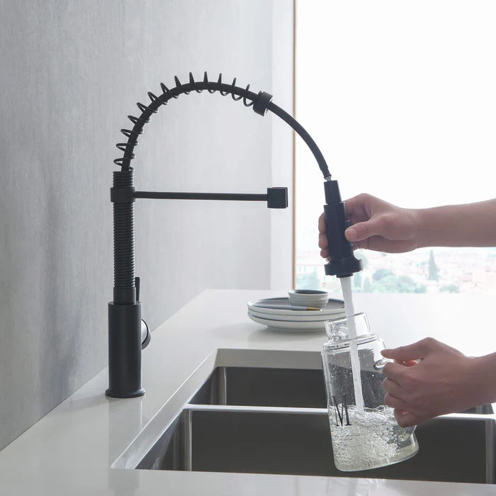 Casa Fixtures - Kitchen Faucet - Genova Commercial Style Single Handle Pull Down Kitchen Sink Faucet (CKF-2003)