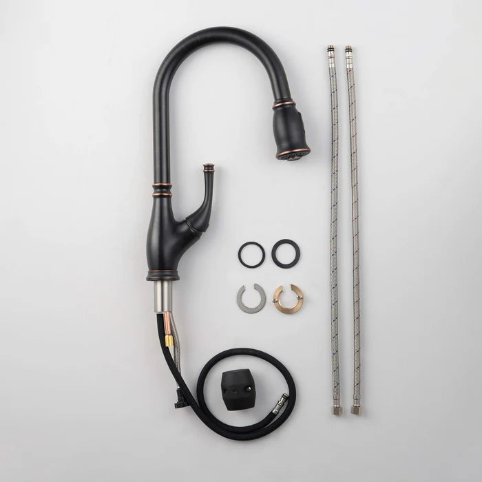 Casa Fixtures - Kitchen Faucet - Omaha Single Handle Pull Down Kitchen Sink Faucet (CKF-2009)