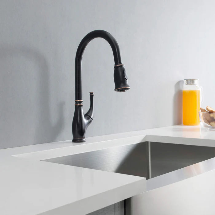 Casa Fixtures - Kitchen Faucet - Omaha Single Handle Pull Down Kitchen Sink Faucet (CKF-2009)