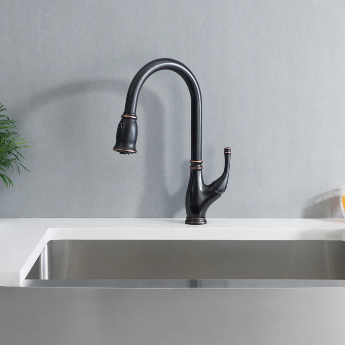 Casa Fixtures - Kitchen Faucet - Omaha Single Handle Pull Down Kitchen Sink Faucet (CKF-2009)