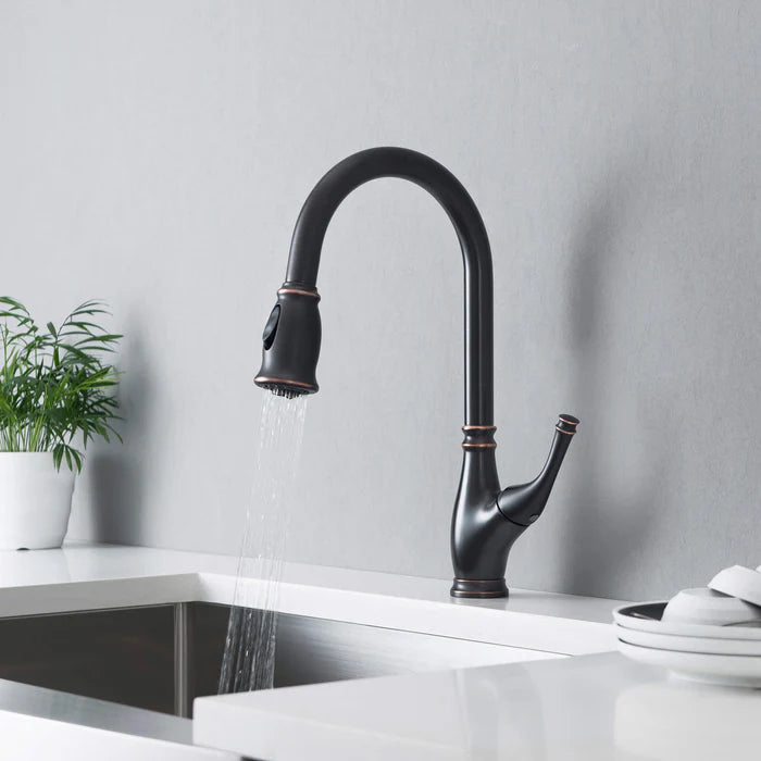 Casa Fixtures - Kitchen Faucet - Omaha Single Handle Pull Down Kitchen Sink Faucet (CKF-2009)