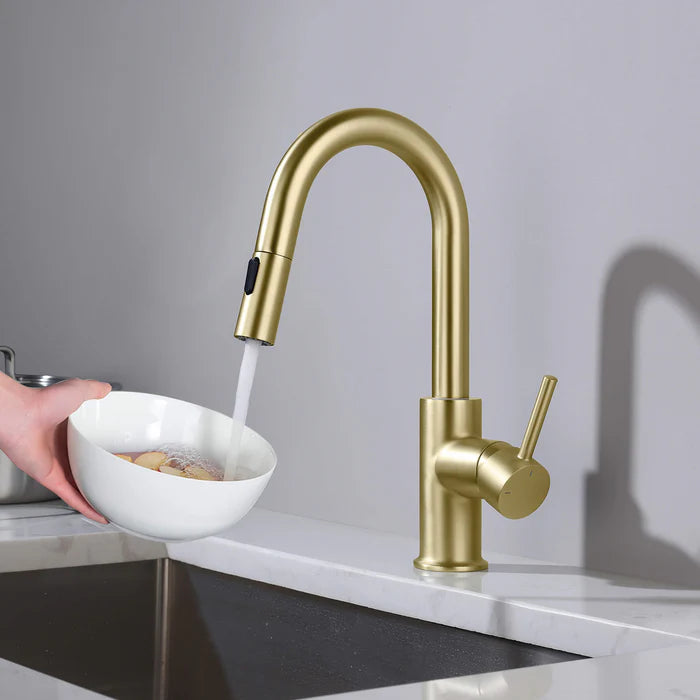 Casa Fixtures - Kitchen Faucet - Halo Single Handle Pull Down Kitchen & Bar Sink Faucet (CKF-2011)