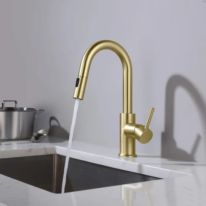 Casa Fixtures - Kitchen Faucet - Halo Single Handle Pull Down Kitchen & Bar Sink Faucet (CKF-2011)