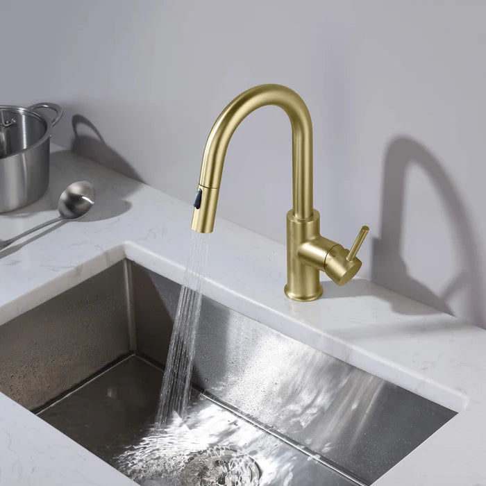 Casa Fixtures - Kitchen Faucet - Halo Single Handle Pull Down Kitchen & Bar Sink Faucet (CKF-2011)