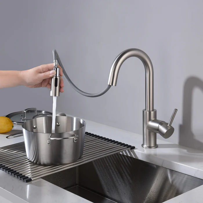 Casa Fixtures - Kitchen Faucet - Halo Single Handle Pull Down Kitchen & Bar Sink Faucet (CKF-2011)