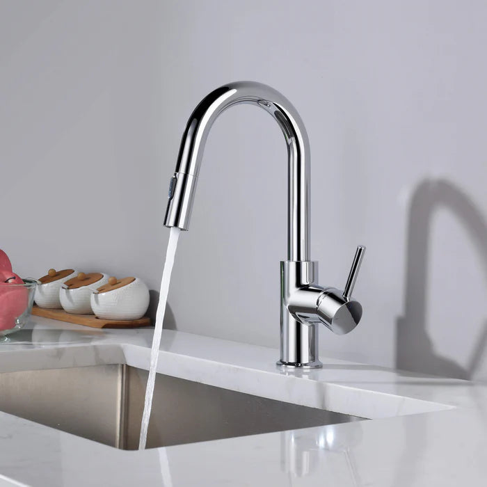 Casa Fixtures - Kitchen Faucet - Halo Single Handle Pull Down Kitchen & Bar Sink Faucet (CKF-2011)