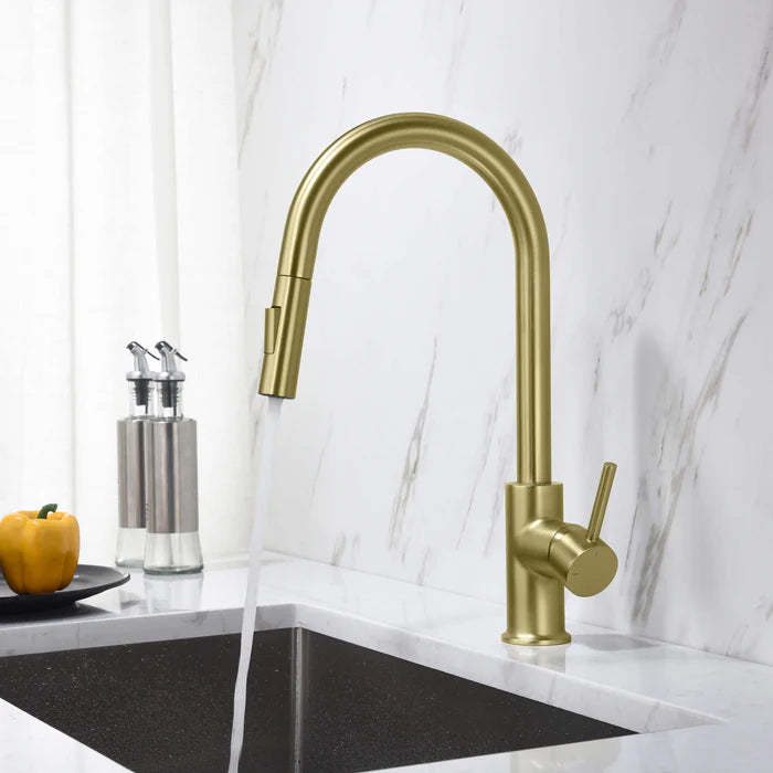 Casa Fixtures - Kitchen Faucet - Halo Single Handle Pull Down Kitchen Faucet (CKF-2013)