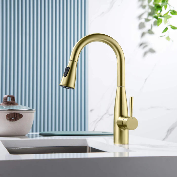 Casa Fixtures - Kitchen Faucet - Plano Single Handle Pull Down Kitchen & Bar Sink Faucet (CKF-2015)