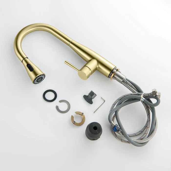 Casa Fixtures - Kitchen Faucet - Plano Single Handle Pull Down Kitchen & Bar Sink Faucet (CKF-2015)