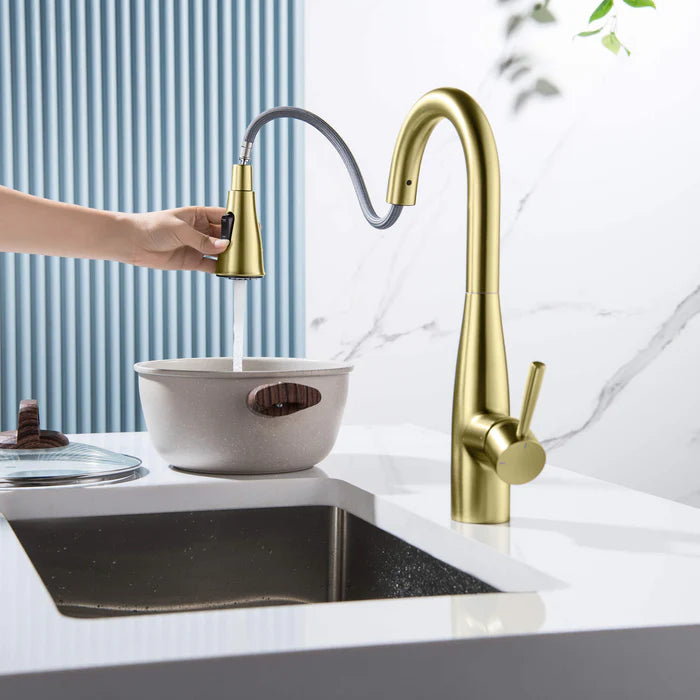 Casa Fixtures - Kitchen Faucet - Plano Single Handle Pull Down Kitchen & Bar Sink Faucet (CKF-2015)