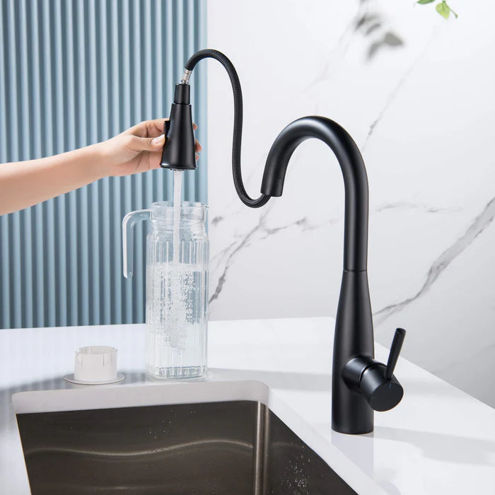 Casa Fixtures - Kitchen Faucet - Plano Single Handle Pull Down Kitchen & Bar Sink Faucet (CKF-2015)