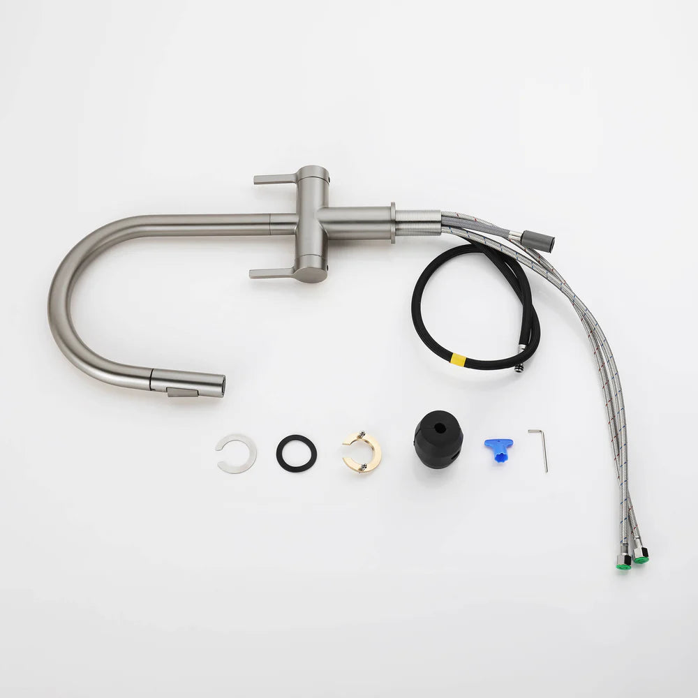 Casa Fixtures - Kitchen Faucet - Neo Single Hole Two Handle Pull Down Kitchen Faucet (CKF-2020)