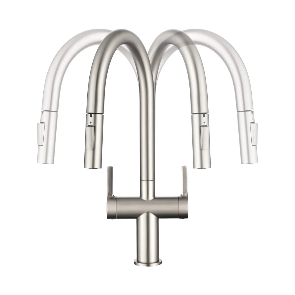 Casa Fixtures - Kitchen Faucet - Neo Single Hole Two Handle Pull Down Kitchen Faucet (CKF-2020)