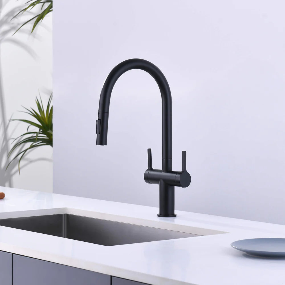 Casa Fixtures - Kitchen Faucet - Neo Single Hole Two Handle Pull Down Kitchen Faucet (CKF-2020)