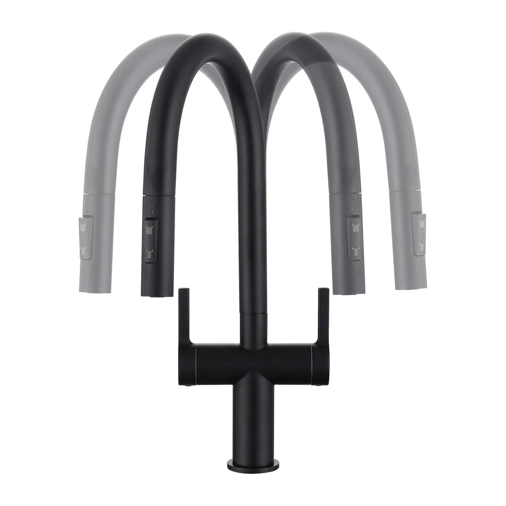 Casa Fixtures - Kitchen Faucet - Neo Single Hole Two Handle Pull Down Kitchen Faucet (CKF-2020)