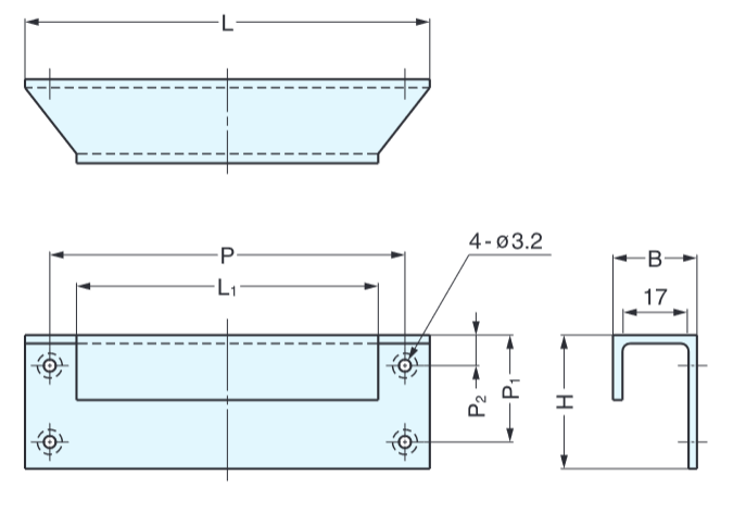 Sugatsune CN Brass Edge Pull