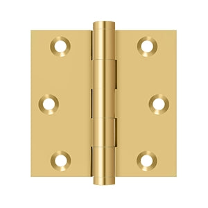 Deltana - Solid Brass Hinges - 3" x 3" Door Hinge Square Corner (Pairs)