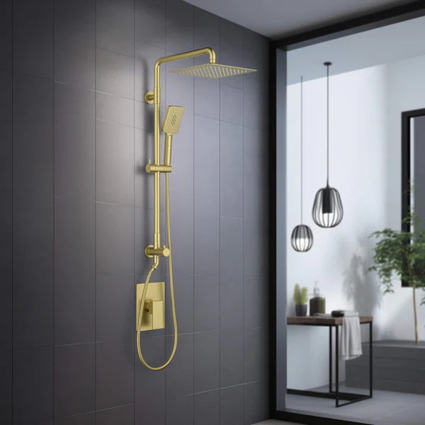 Casa Fixtures - Shower Faucets - Quadra Pressure Balanced 2-Function Wall Mount Shower Column with Rough In Valve (CSC-4104)