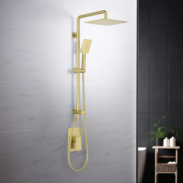 Casa Fixtures - Shower Faucets - Quadra Pressure Balanced 2-Function Wall Mount Shower Column with Rough In Valve (CSC-4104)