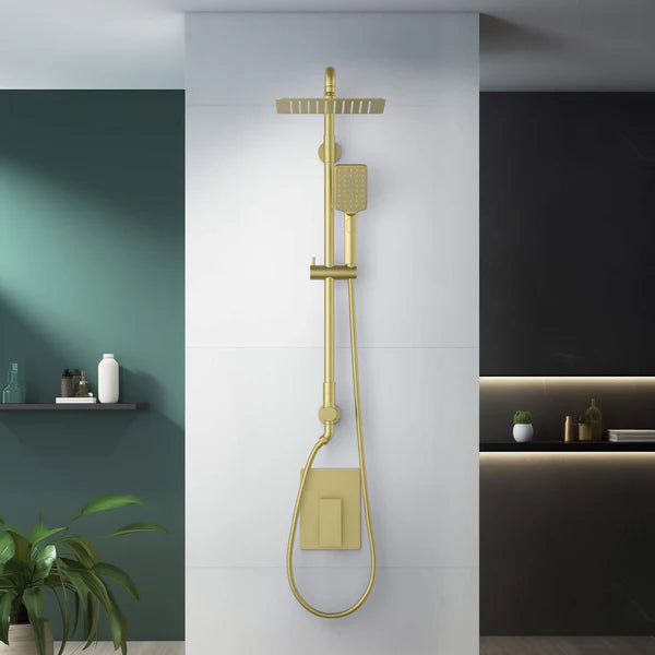 Casa Fixtures - Shower Faucets - Quadra Pressure Balanced 2-Function Wall Mount Shower Column with Rough In Valve (CSC-4104)