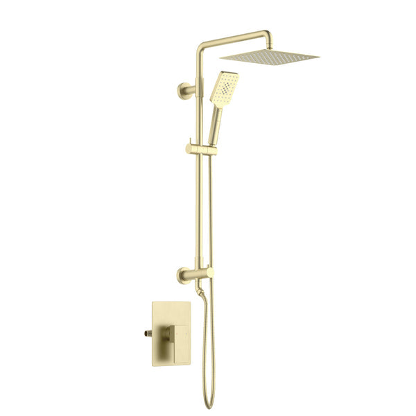 Casa Fixtures - Shower Faucets - Quadra Pressure Balanced 2-Function Wall Mount Shower Column with Rough In Valve (CSC-4104)