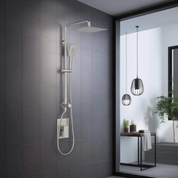 Casa Fixtures - Shower Faucets - Quadra Pressure Balanced 2-Function Wall Mount Shower Column with Rough In Valve (CSC-4104)