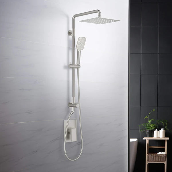 Casa Fixtures - Shower Faucets - Quadra Pressure Balanced 2-Function Wall Mount Shower Column with Rough In Valve (CSC-4104)