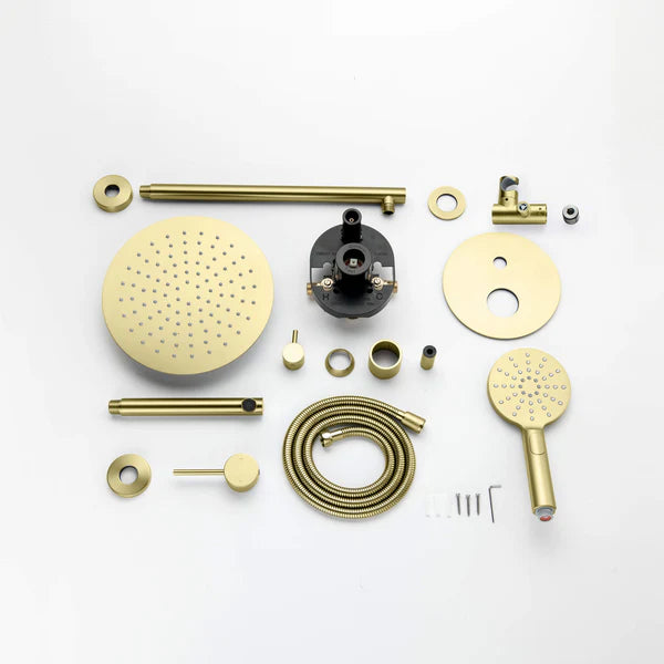 Casa Fixtures - Shower Faucets - Halo Pressure Balanced 3-Function Wall Mount Shower System with Rough-In Valve (CSF-4004)