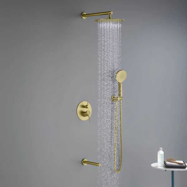 Casa Fixtures - Shower Faucets - Halo Pressure Balanced 3-Function Wall Mount Shower System with Rough-In Valve (CSF-4004)