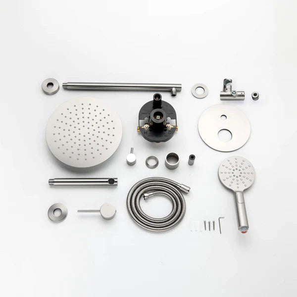 Casa Fixtures - Shower Faucets - Halo Pressure Balanced 3-Function Wall Mount Shower System with Rough-In Valve (CSF-4004)