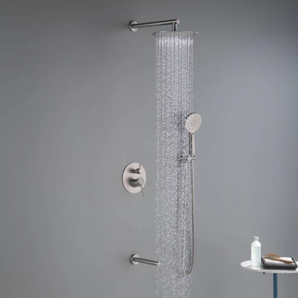 Casa Fixtures - Shower Faucets - Halo Pressure Balanced 3-Function Wall Mount Shower System with Rough-In Valve (CSF-4004)