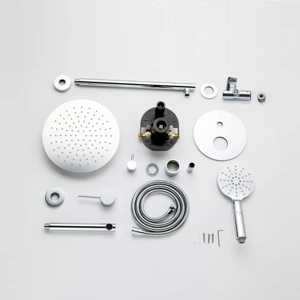 Casa Fixtures - Shower Faucets - Halo Pressure Balanced 3-Function Wall Mount Shower System with Rough-In Valve (CSF-4004)