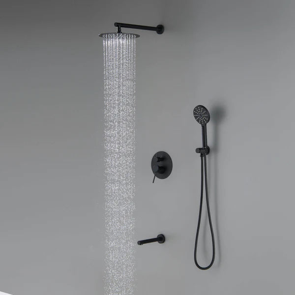 Casa Fixtures - Shower Faucets - Halo Pressure Balanced 3-Function Wall Mount Shower System with Rough-In Valve (CSF-4004)
