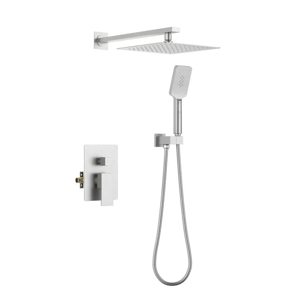 Casa Fixtures - Shower Faucets - Quadra Pressure Balanced 2-Function Wall Mount Shower System with Rough-In Valve (CSF-4005)