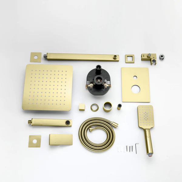 Casa Fixtures - Shower Faucets - Quadra Pressure Balanced 3-Function Wall Mount Shower System with Rough-In Valve (CSF-4006)