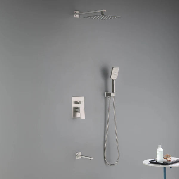 Casa Fixtures - Shower Faucets - Quadra Pressure Balanced 3-Function Wall Mount Shower System with Rough-In Valve (CSF-4006)