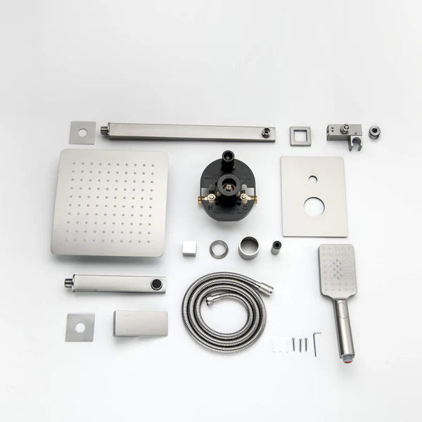 Casa Fixtures - Shower Faucets - Quadra Pressure Balanced 3-Function Wall Mount Shower System with Rough-In Valve (CSF-4006)