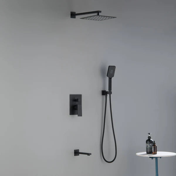 Casa Fixtures - Shower Faucets - Quadra Pressure Balanced 3-Function Wall Mount Shower System with Rough-In Valve (CSF-4006)