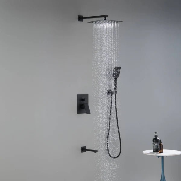 Casa Fixtures - Shower Faucets - Quadra Pressure Balanced 3-Function Wall Mount Shower System with Rough-In Valve (CSF-4006)