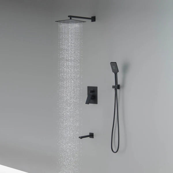 Casa Fixtures - Shower Faucets - Quadra Pressure Balanced 3-Function Wall Mount Shower System with Rough-In Valve (CSF-4006)