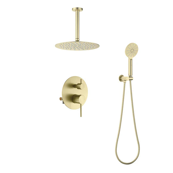 Casa Fixtures - Shower Faucets - Halo Pressure Balanced 2-Function Ceiling Mount Shower System with Rough-in Valve (CSF-4008)